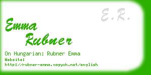 emma rubner business card